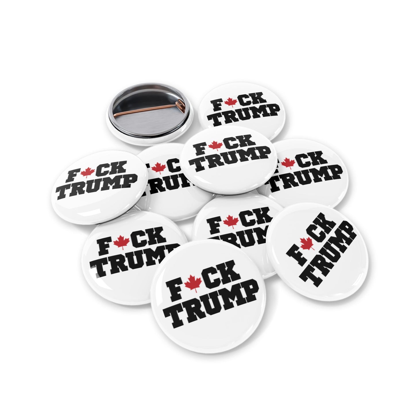 The "Fuck Trump" White Pin – Small, Loud, and Unapologetic