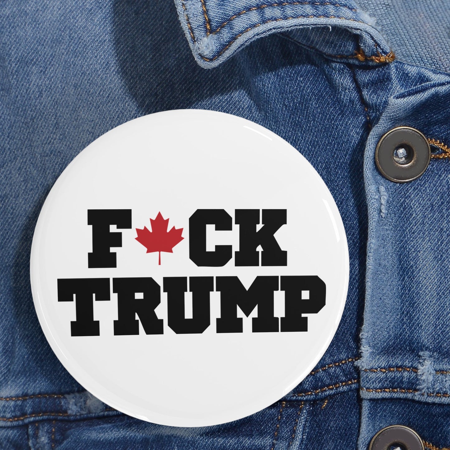 The "Fuck Trump" White Pin – Small, Loud, and Unapologetic