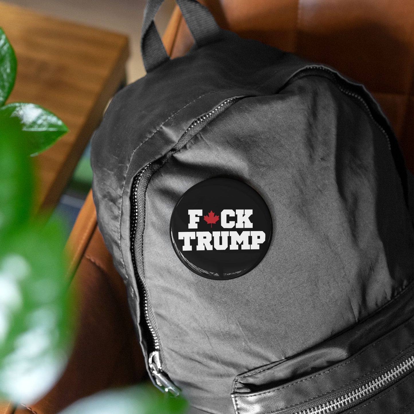 The "Fuck Trump" Black Round Pins – Small, Bold, and Impossible to Ignore