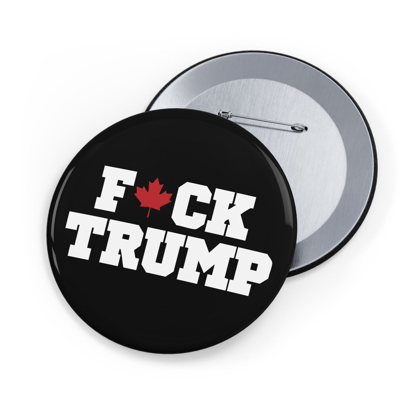 The "Fuck Trump" Black Round Pins – Small, Bold, and Impossible to Ignore