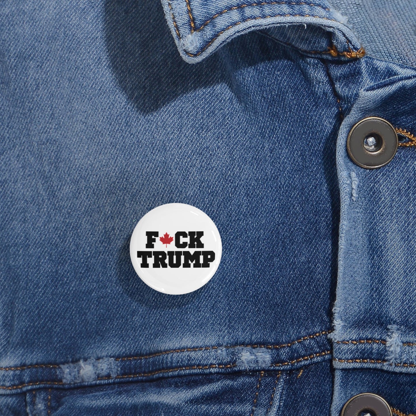 The "Fuck Trump" White Pin – Small, Loud, and Unapologetic