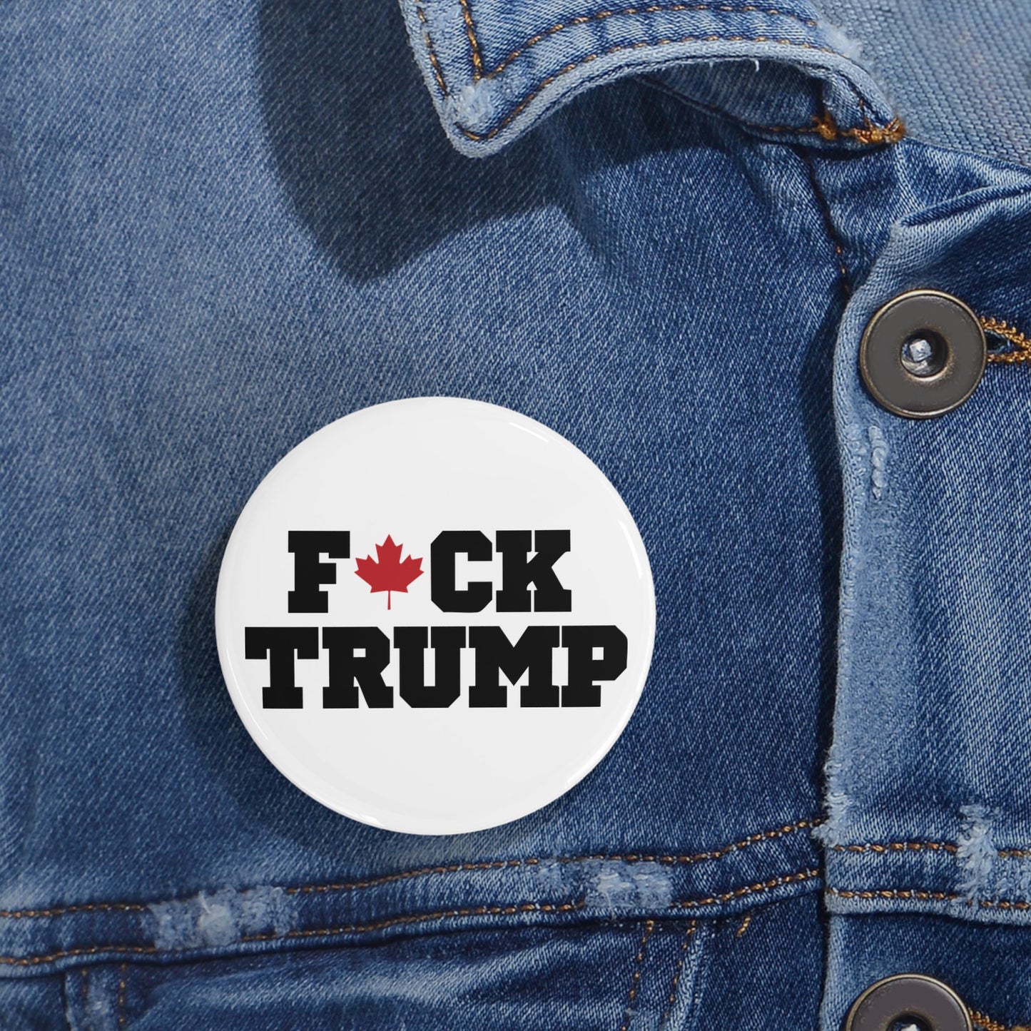 The "Fuck Trump" White Pin – Small, Loud, and Unapologetic